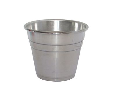 Vaso Aluminio Natural G 16x12cm Prata