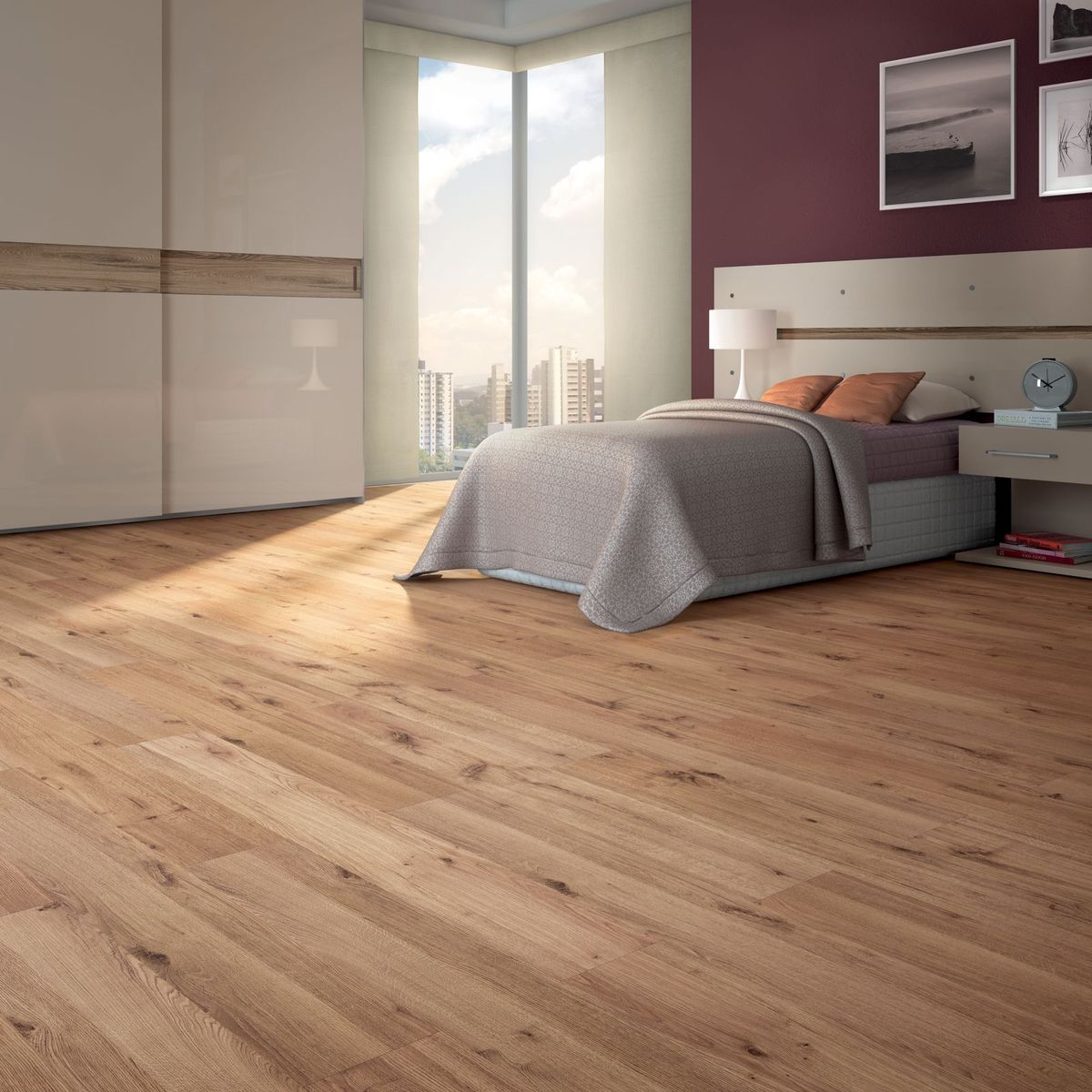 Piso Laminado Cola Prime Valência 19,7cmx1,35mx7mm Eucatex, marca Eucatex - Foto Principal