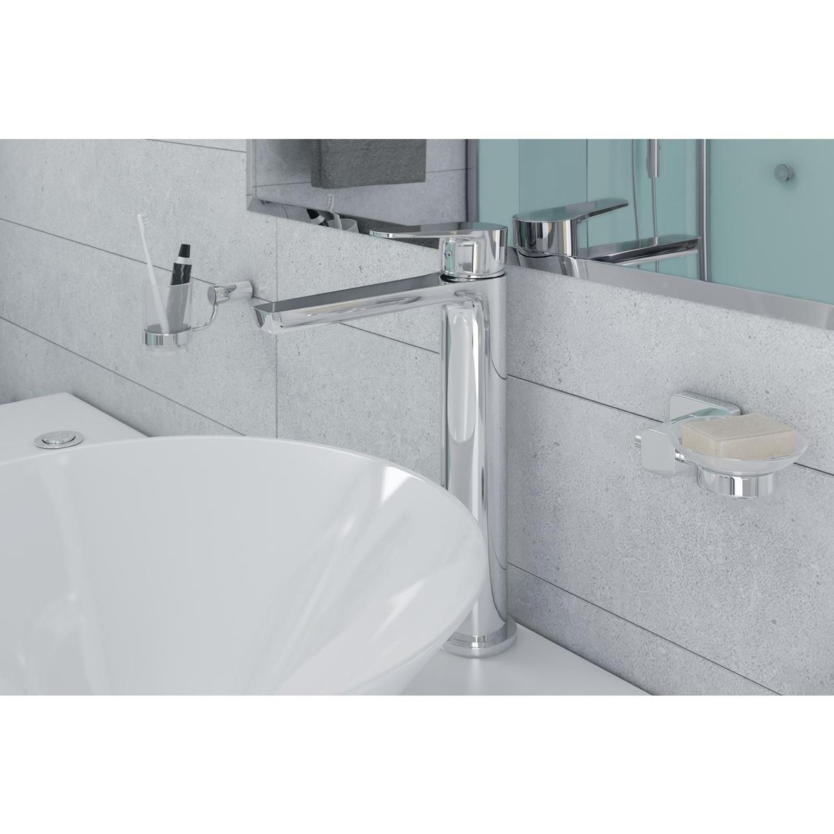 Monocomando Banheiro Alto Lucena Cromado Sensi D'acqua Sensi Dacqua, marca Sensi Dacqua - Foto 2