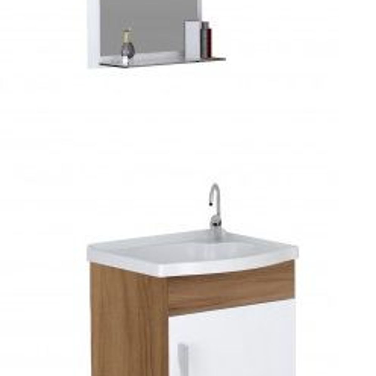 Gabinete para Banheiro com Cuba e Espelho Turim 39cm Nogal Rorato, marca A. J. Rorato - Foto Principal