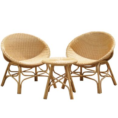 Conjunto de Mesa e Cadeira Miranda 3 Peas Marrom