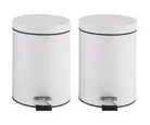 Conjunto de Lixeiras 5 Litros 2 Peças Branco Just Home Collection