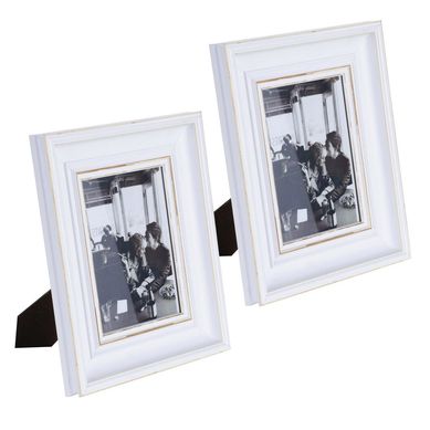 Kit 2 Porta Retratos Imola 13x18cm Branco Just Home Collection