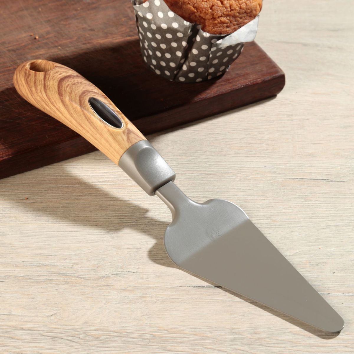 Espátula de Bolo de Silicone Linha Madeira, marca Just Home Collection - Foto 2