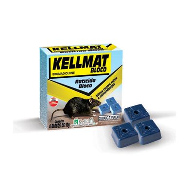 Kellmat Raticida Bloco 4 Sachs 20g Amarelo