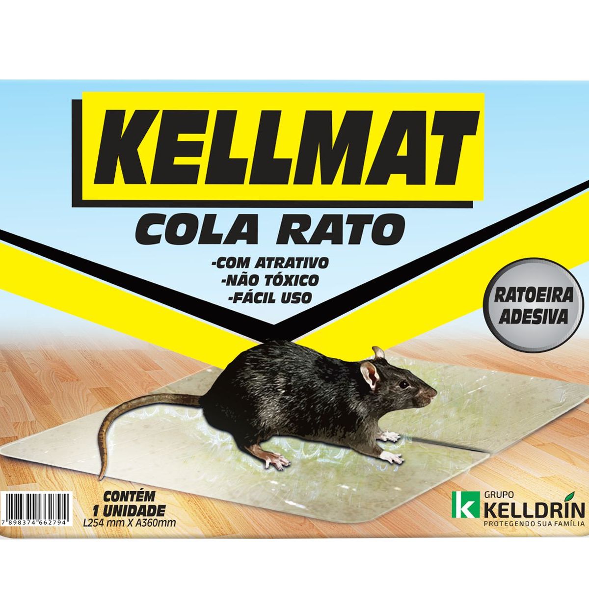 Kellmat Ratoeira Adesiva 20g Amarelo, marca KELLDRIN - Foto 2
