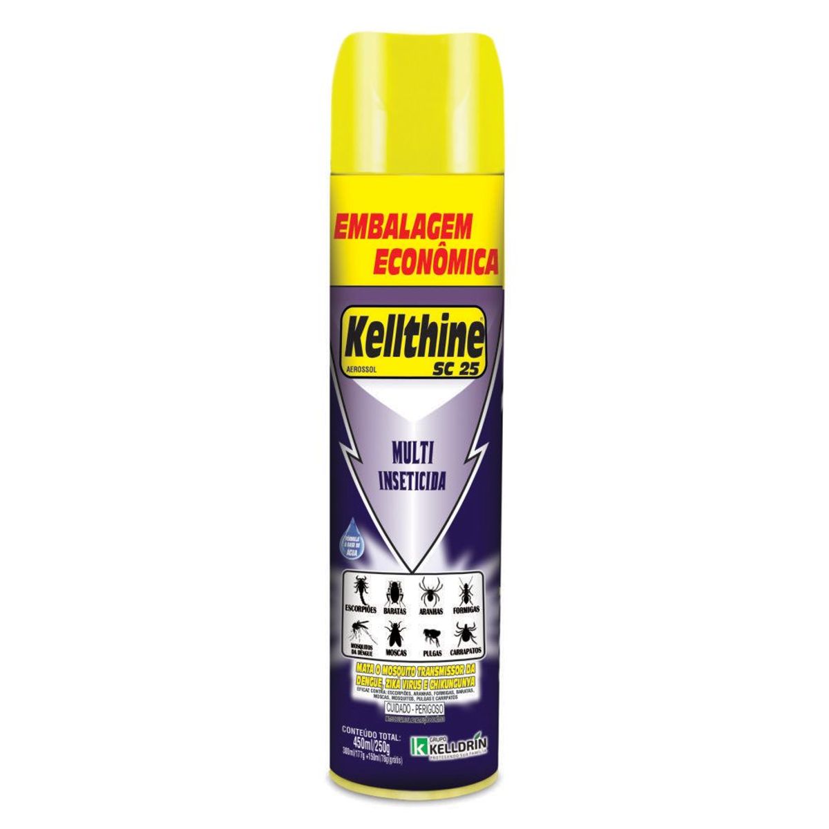 Kellthine SC25 Aerosol Multi Inseticida 450ml Verde Kelldrin, marca KELLDRIN - Foto Principal