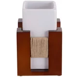 Copo para Banheiro Wood Marrom e Branco
