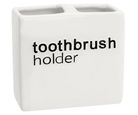 Porta Escova de Dente em Cerâmica Nordic Branco Just Home Collection
