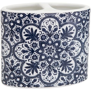 Porta Escovas de Dente Allegra Branco e Azul