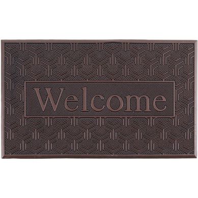 Capacho Welcome Steel 45x75cm Marrom Just Home Collection