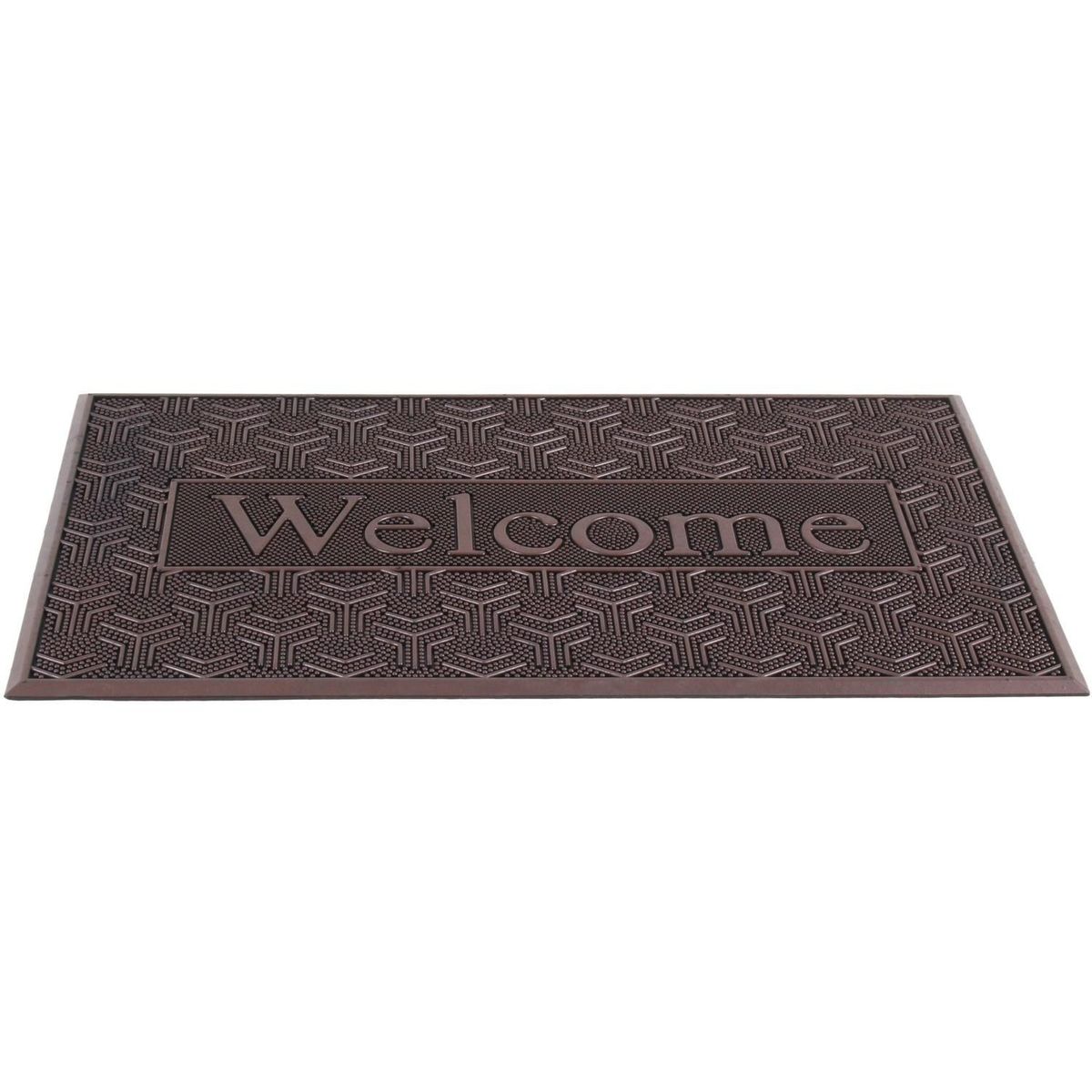 Capacho Welcome Steel 45x75cm Marrom Just Home Collection, marca Just Home Collection - Foto 2