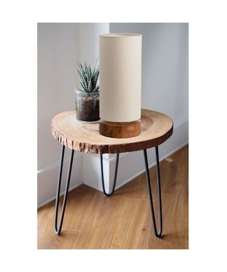 Luminria de Mesa com Base Natural 40W E27 Bivolt Bege Lampdiez  Illumina