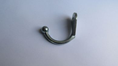 Cabide Cartela com 1 Pea Simples Niquelado Zincado