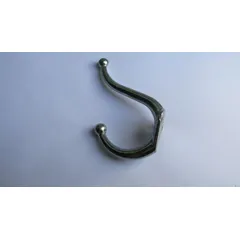 Cabide Cartela com 1 Peça Duplo Niquelado Zincado
