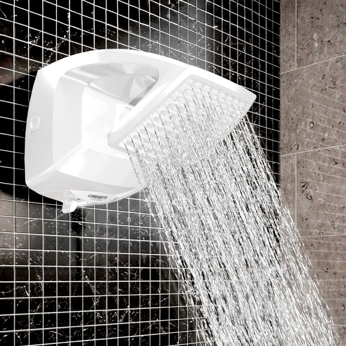 Ducha Futura Multitemperaturas 28x38cm 7500W 220V Branco, marca Lorenzetti - Foto 2