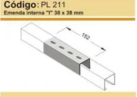 Emenda Interna I Para Perfilado Reforçado 38X38Cm Perfil Lider