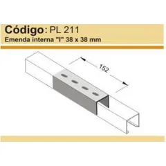 Emenda Interna I Para Perfilado Reforçado 38X38Cm Perfil Lider