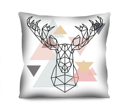 Almofada de Veludo Alce Scandi IV 42x42cm Branco