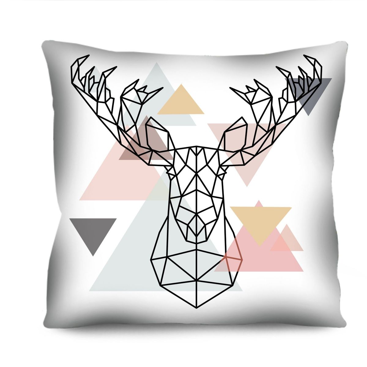 Almofada de Veludo Alce Scandi IV 42x42cm Branco, marca Just Home Collection - Foto Principal
