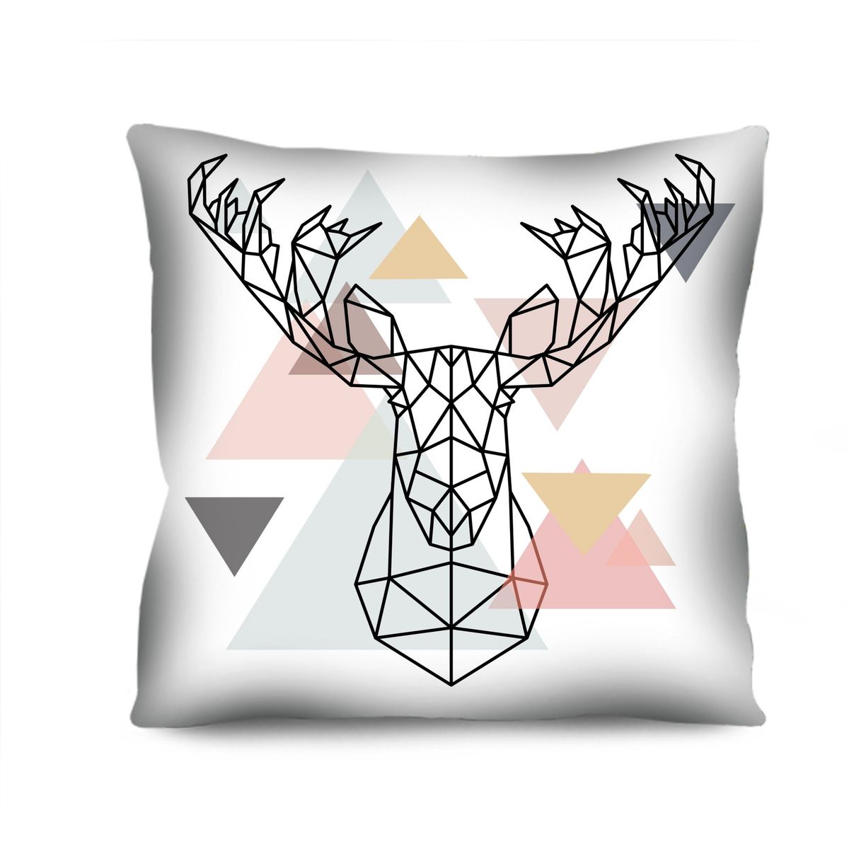 Almofada de Veludo Alce Scandi IV 42x42cm Branco, marca Just Home Collection - Foto Principal