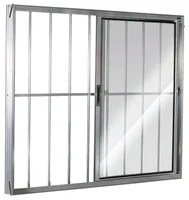 Janela de Correr Alumínio Brilhante 2 Folhas Com Grade Direita 100x150x8cm Ecosul