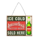 Placa Ferro Ice Cold 33cm Colorido