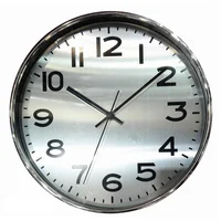 Relógio 25cm Prata Cromado
