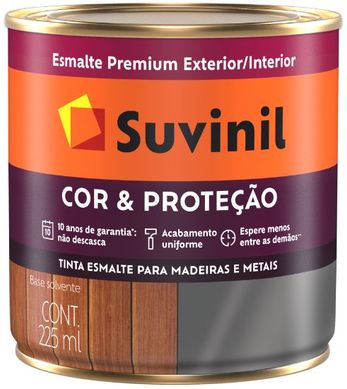 Suvinil Esmalte Cor&Proteo Brilhante Branco 0,225L 
