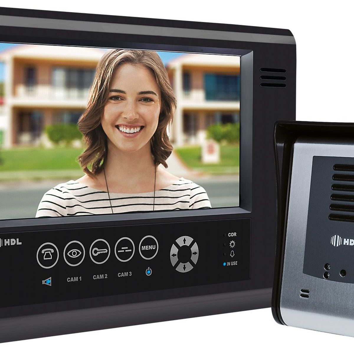 Porteiro Eletrônico com Vídeo Sense Seven S-E 7' Aluminio, marca Hdl - Foto Principal