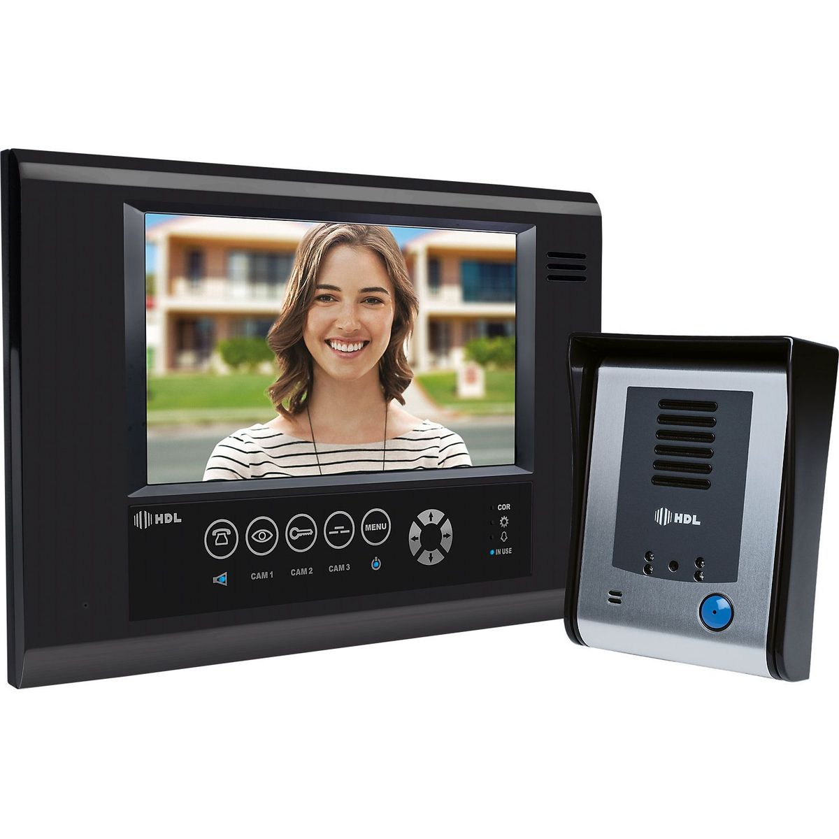 Porteiro Eletrônico com Vídeo Sense Seven S-E 7' Aluminio, marca Hdl - Foto Principal