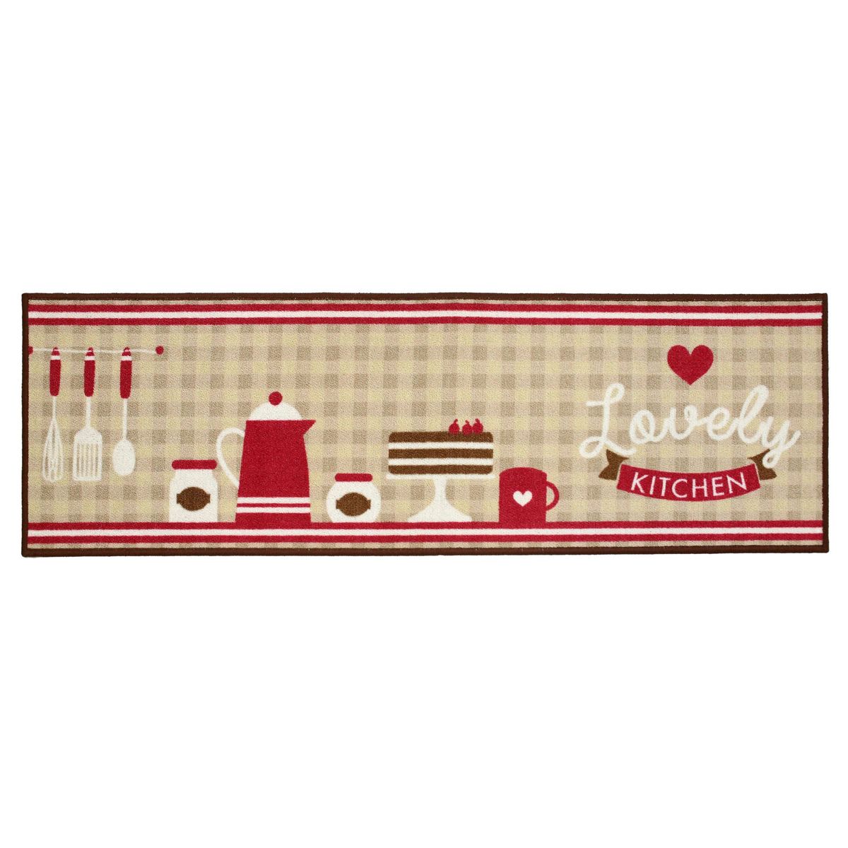 Tapete Cleankasa Gourmet Love 50x160cm Estampado Kapazi, marca Kapazi - Foto Principal
