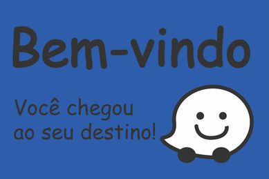 Capacho Vinil Super Print Voc Chegou 40x60cm Azul