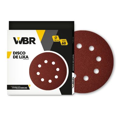 Disco de Lixa G60 8 Furos 180mm 10 Peas