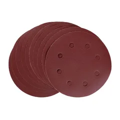Disco de Lixa 180mm 909254 Grão 240 10 Peças 8 Furos Vermelho WBR