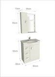 Kit Pratiko com Gabinete, Pia e Espelheira 60cm Branco