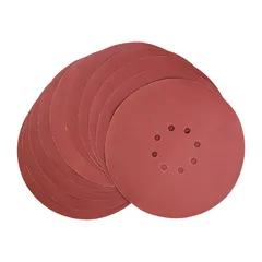Disco de Lixa 225mm Grão 240 10 Peças 8 Furos Vermelho WBR