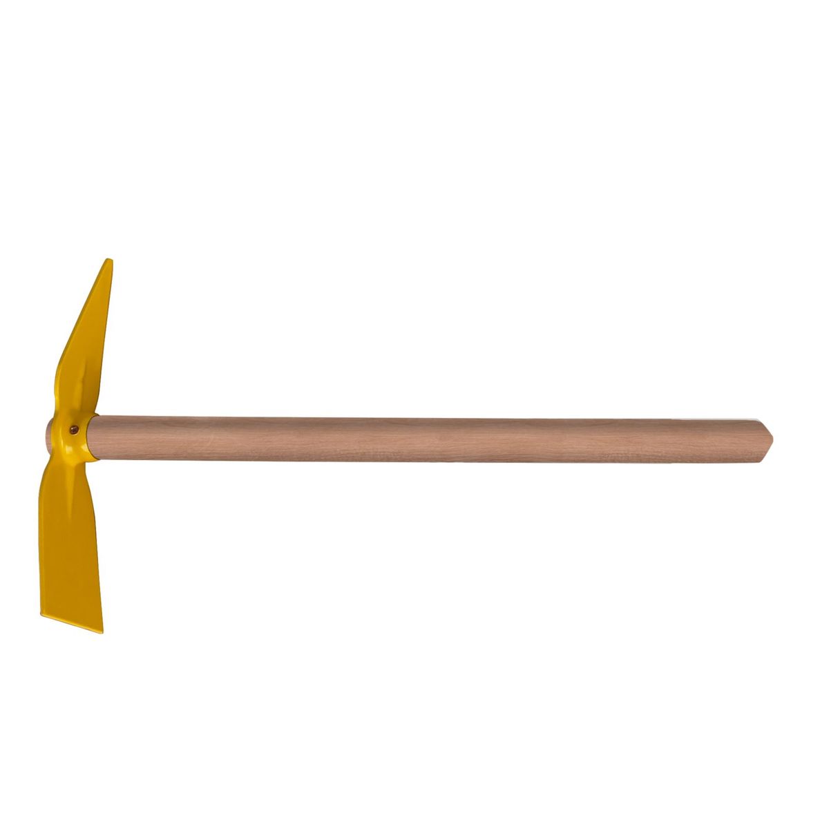 Sacho 1 Ponta com Cabo de Madeira 40cm Amarelo, marca Momfort - Foto Principal