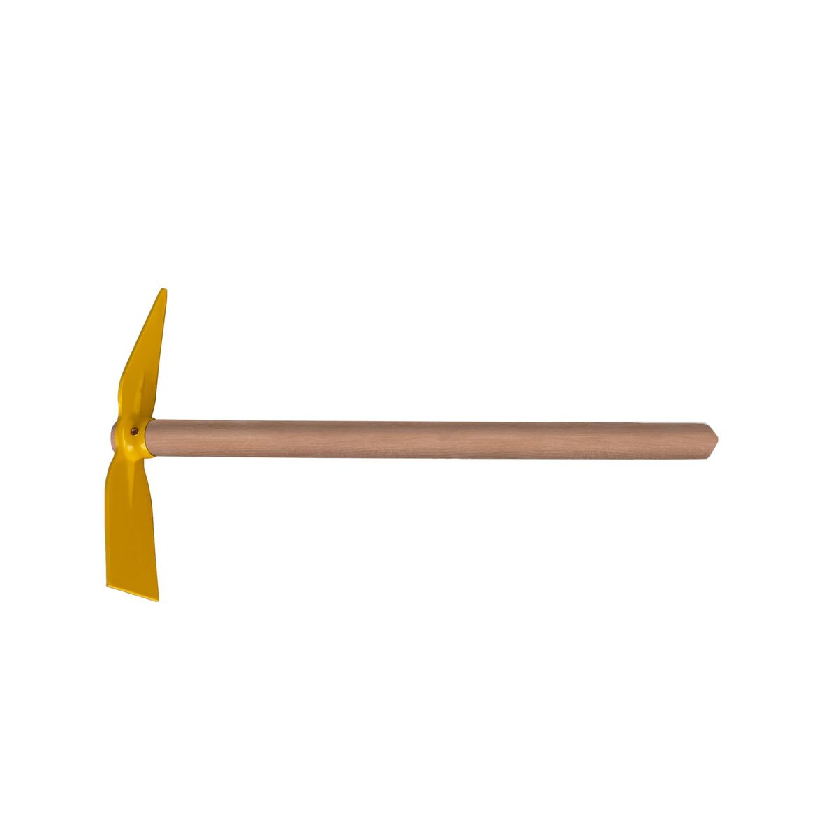 Sacho 1 Ponta com Cabo de Madeira 40cm Amarelo, marca Momfort - Foto Principal