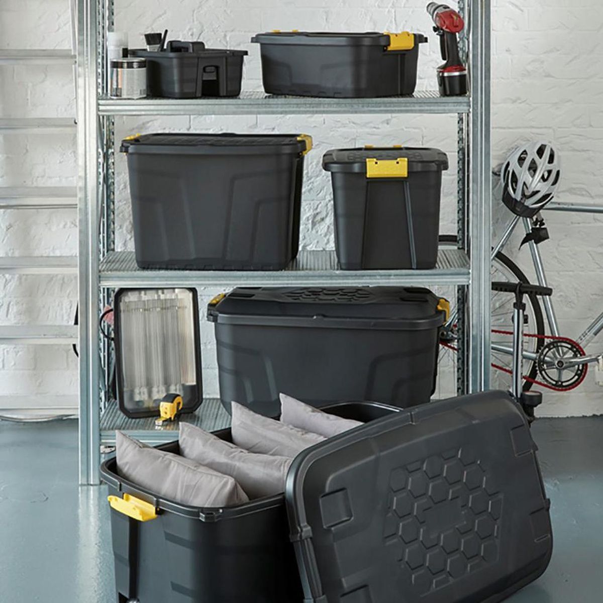 Caixa Heavy Duty 42L Preto, marca Strata - Foto 2