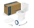 Kit Completo Thema Bacia com Caixa Acoplada Assento Fixação Incepa