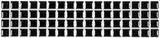 Faixa Retangular 8,5x35cm Caixa 6 Peças Preto