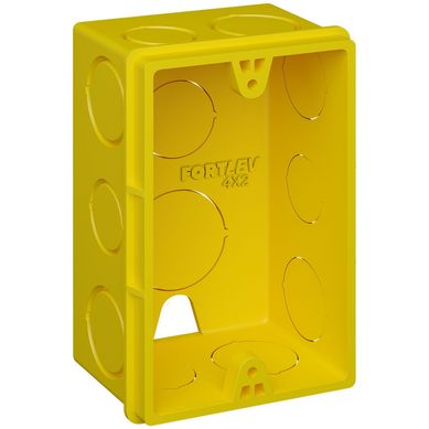 Caixa Embutir Caixa De Luz 4X2 Amarela