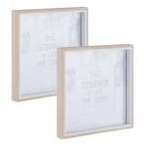 Kit 2 Porta Retratos Deco Block 10x15cm Just Home Collection