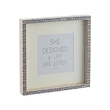 Porta Retrato Stilo Block 12x12cm Cinza Just Home Collection