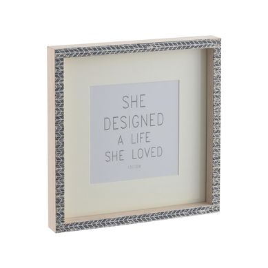 Porta Retrato Stilo Block 12x12cm Cinza Just Home Collection