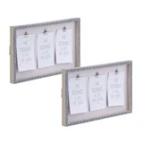 Kit 2 Porta Retratos Stilo Diy 10x15cm Branco Madeira Home Collection