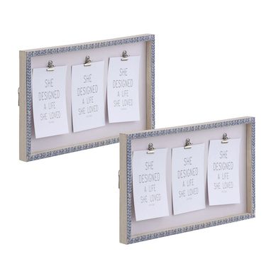 Kit 2 Porta Retratos Stilo Diy 10x15cm Branco Madeira Home Collection