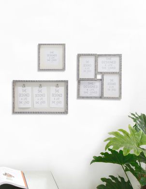 Kit 4 Porta Retratos 10x15cm Cinza Just Home Collection