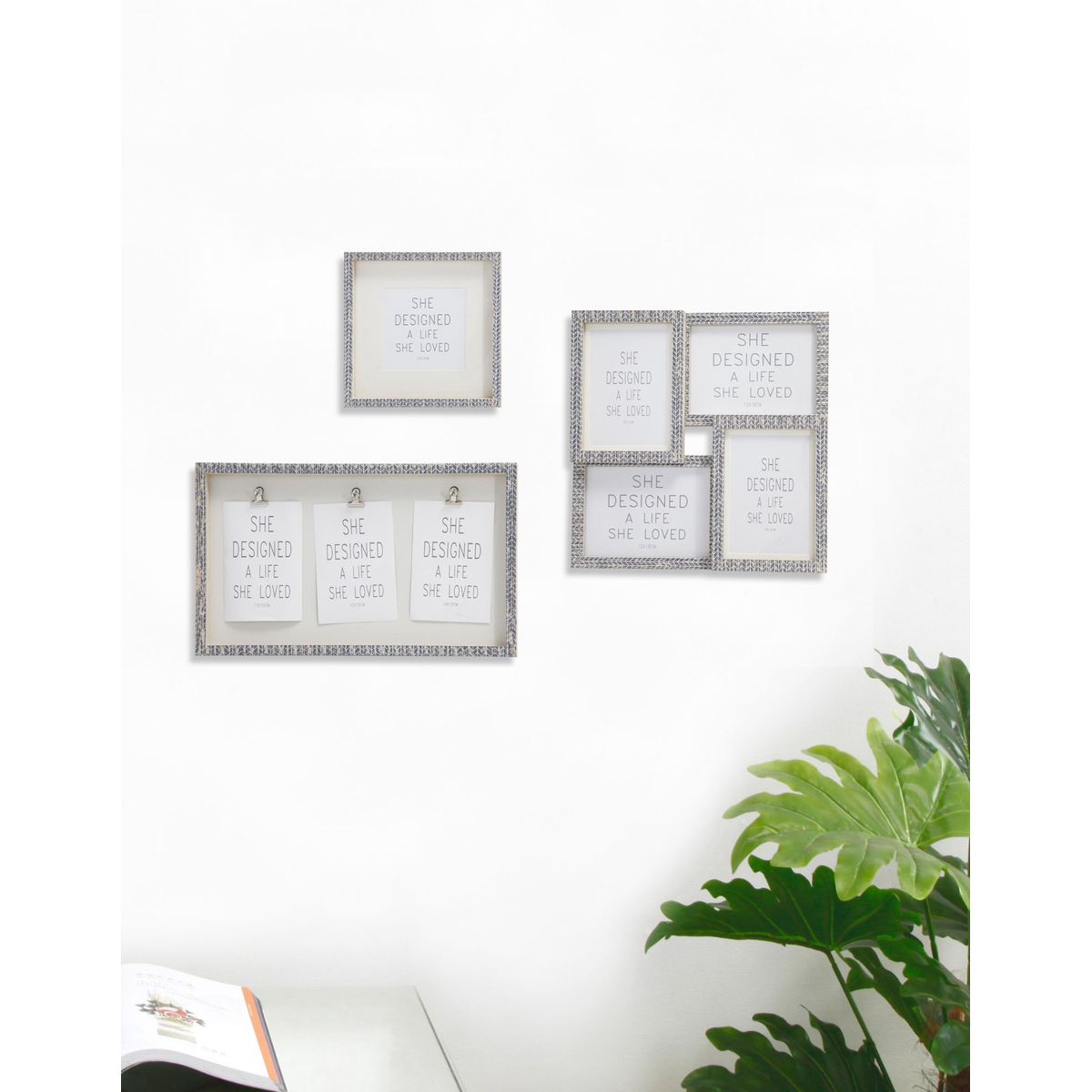 Kit 4 Porta Retratos 10x15cm Cinza Just Home Collection, marca Just Home Collection - Foto Principal